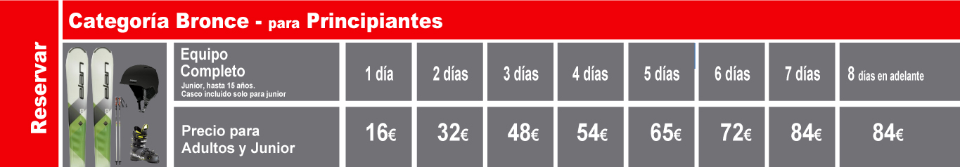 Viñetas Precios Equipos Ski Bronce Ok Viñetas Precios Equipos Ski Bronce Ok